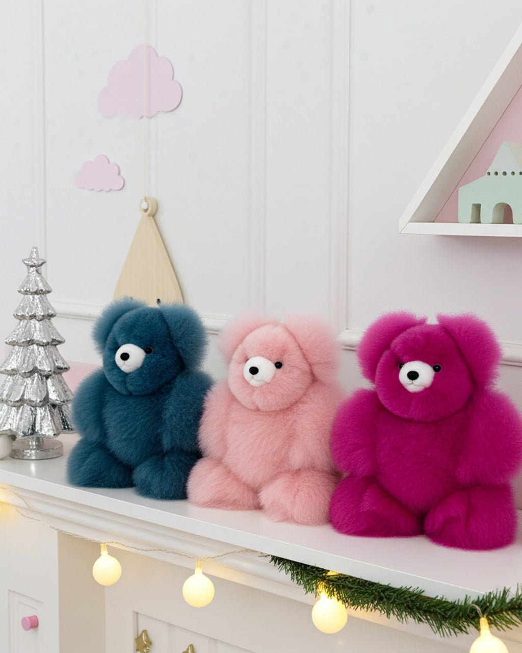 Fantasy alpaca stuffed bear, 10-inch small, multi-color, Shupaca