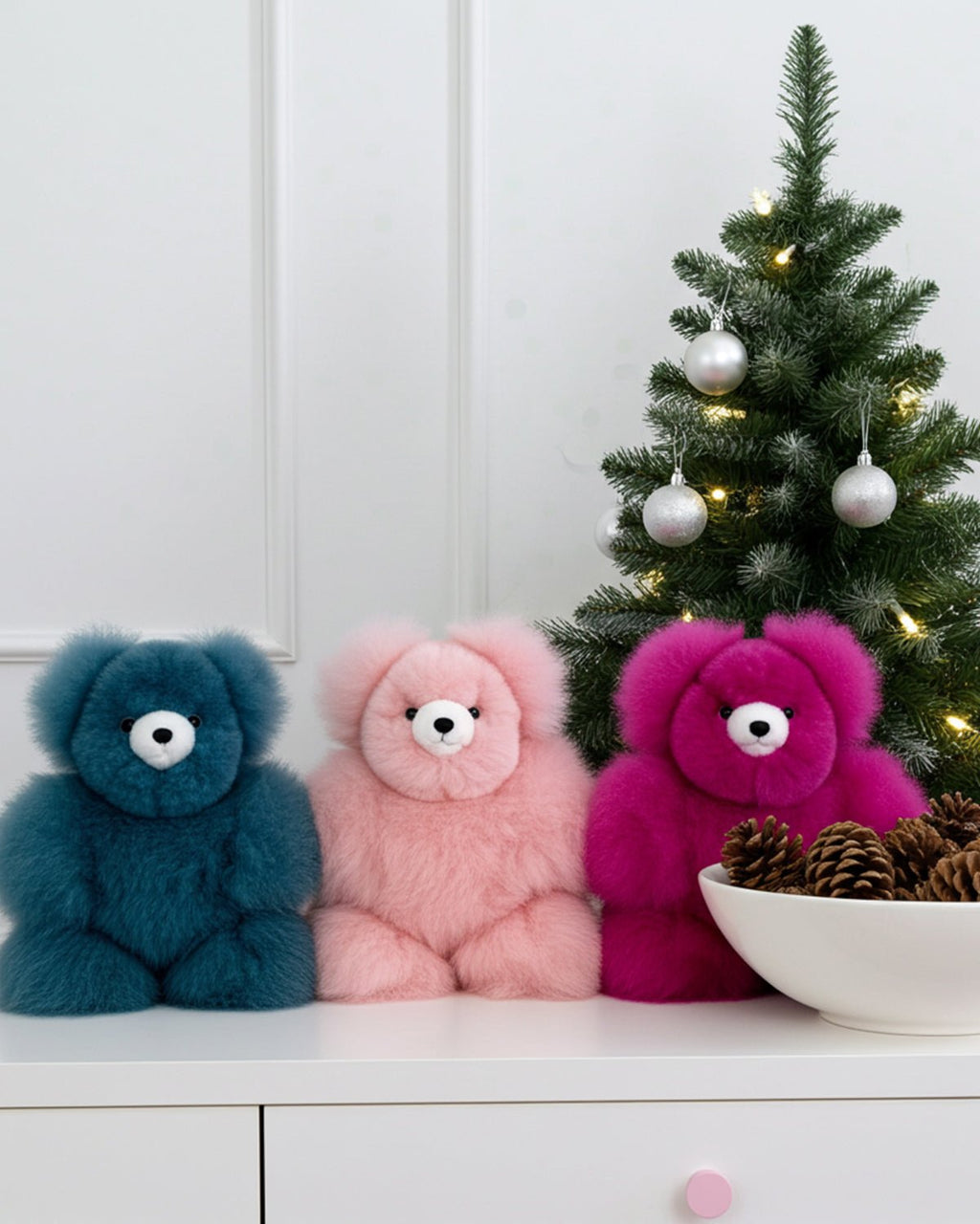 Fantasy alpaca stuffed bear, 10-inch small, multi-color, Shupaca