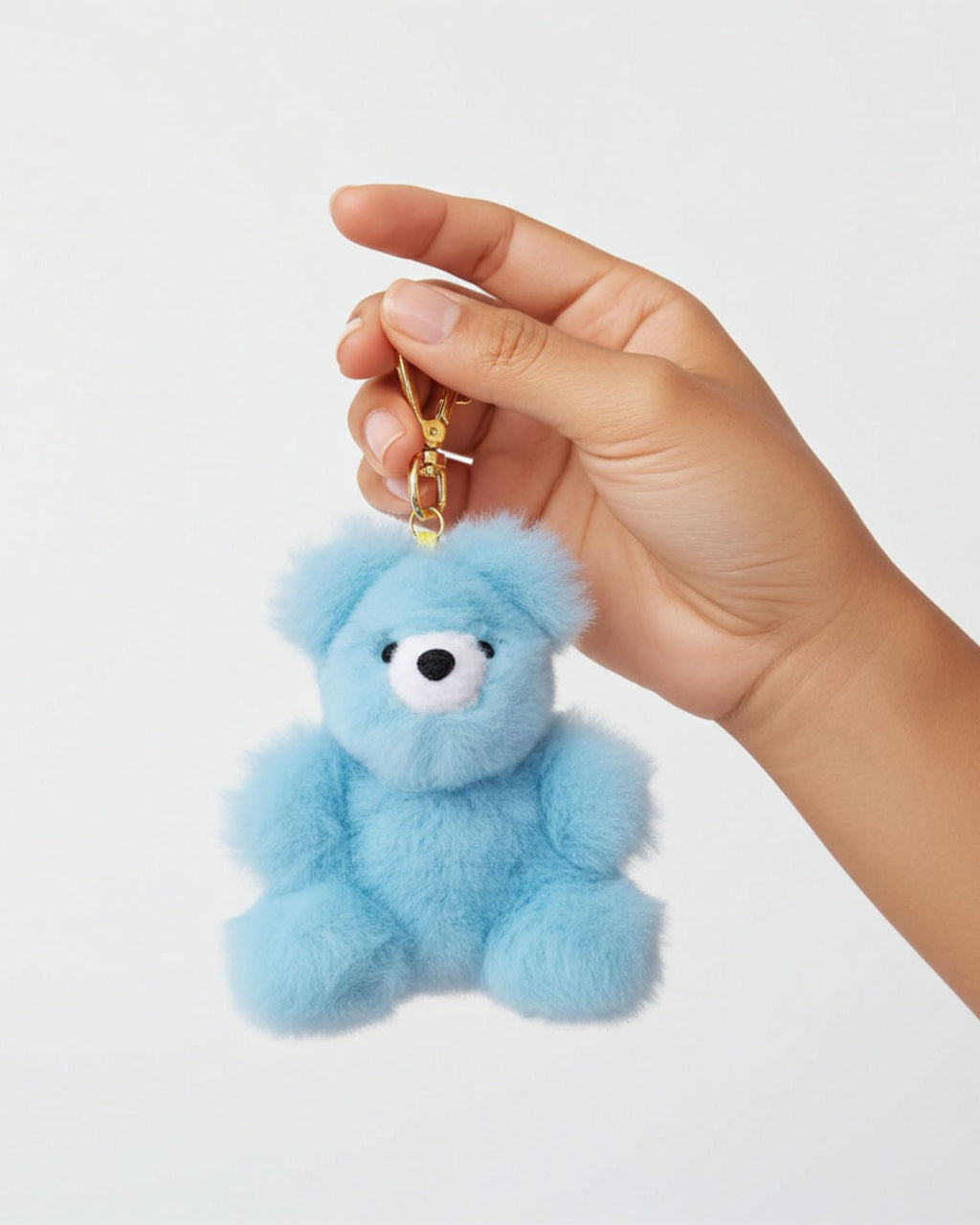 Fantasy alpaca keychain bear, 7-inch micro, multi-color with gold clasp, Shupaca