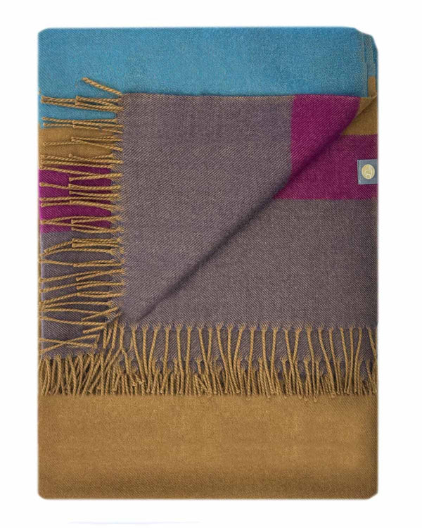 Golden Brown 100% Baby Alpaca Throw Blanket by Shupaca