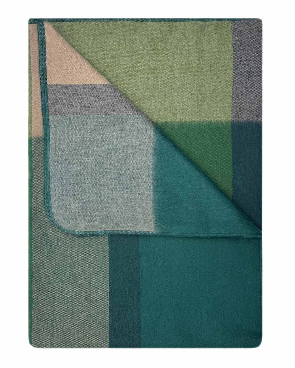 Green Alpaca Throw Blanket - Alpine by Shupaca
