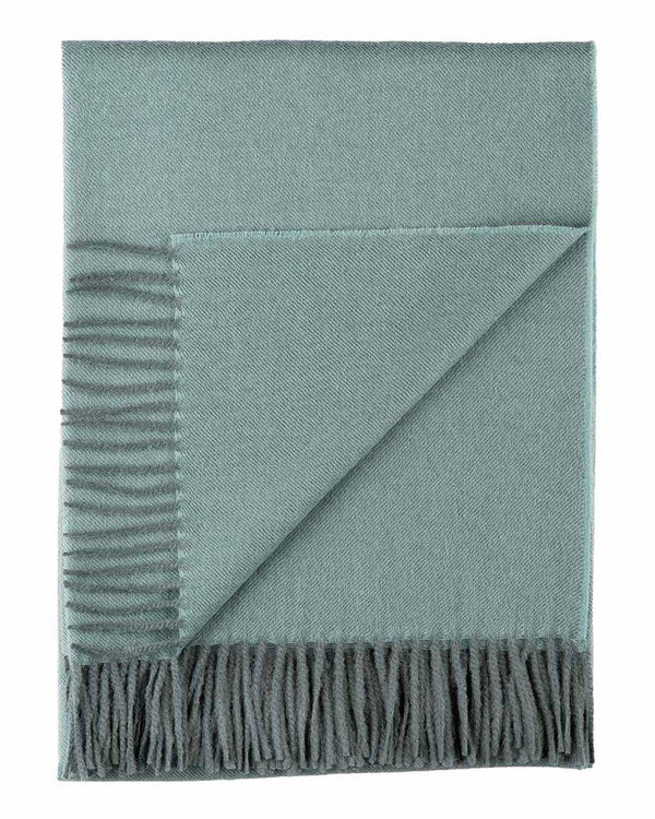 Grey 100% Baby Alpaca Throw Blanket - Misty Mountain by Shupaca