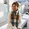 Grey Alpaca Tartan Scarf - Aspen by Shupaca