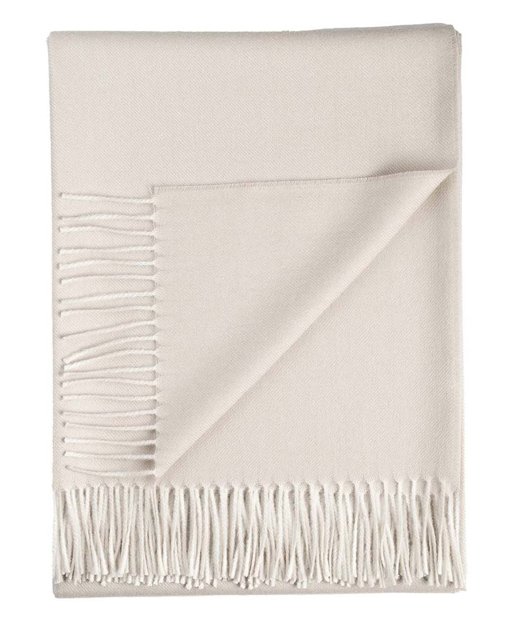 Ivory 100% Baby Alpaca Throw Blanket - Porcelain by Shupaca