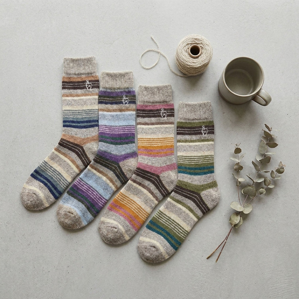 Mist Alpaca Socks - Berry by Shupaca