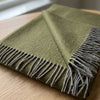 Moss 100% Baby Alpaca Throw Blanket - Olive by Shupaca