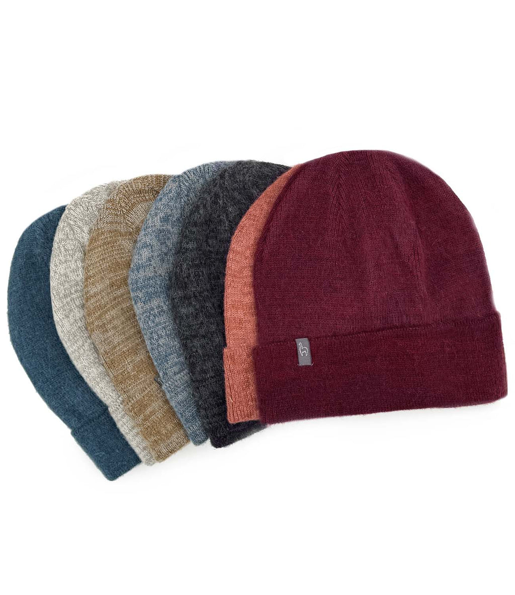 Bluestone alpaca beanie with dusty blue and slate grey, Shupaca