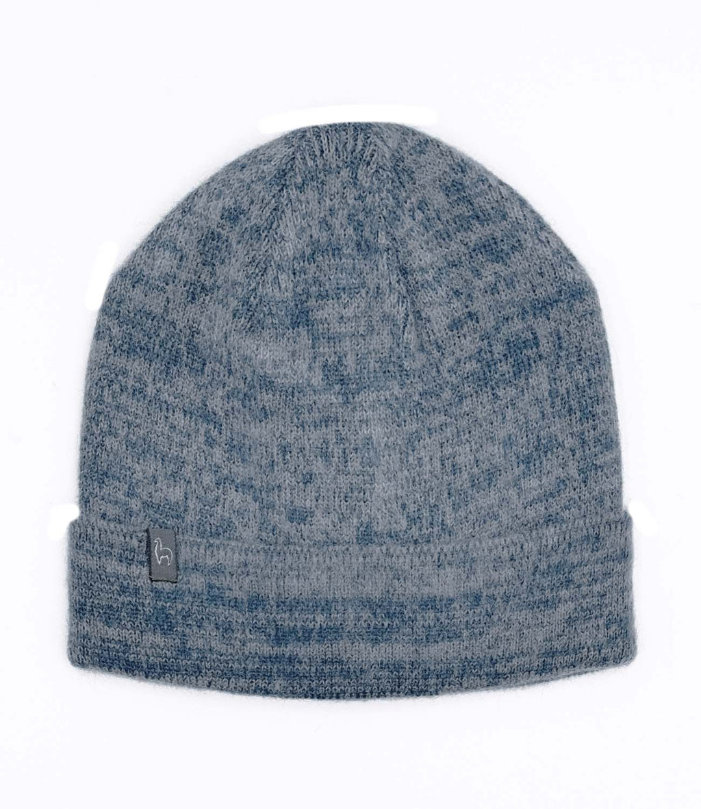 Bluestone alpaca beanie with dusty blue and slate grey, Shupaca