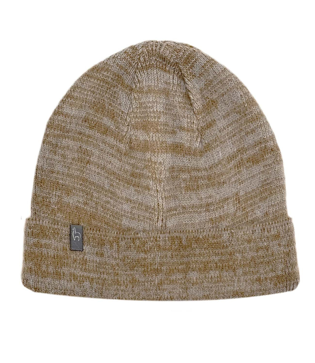 Camel alpaca beanie hat with honey beige tones, Shupaca