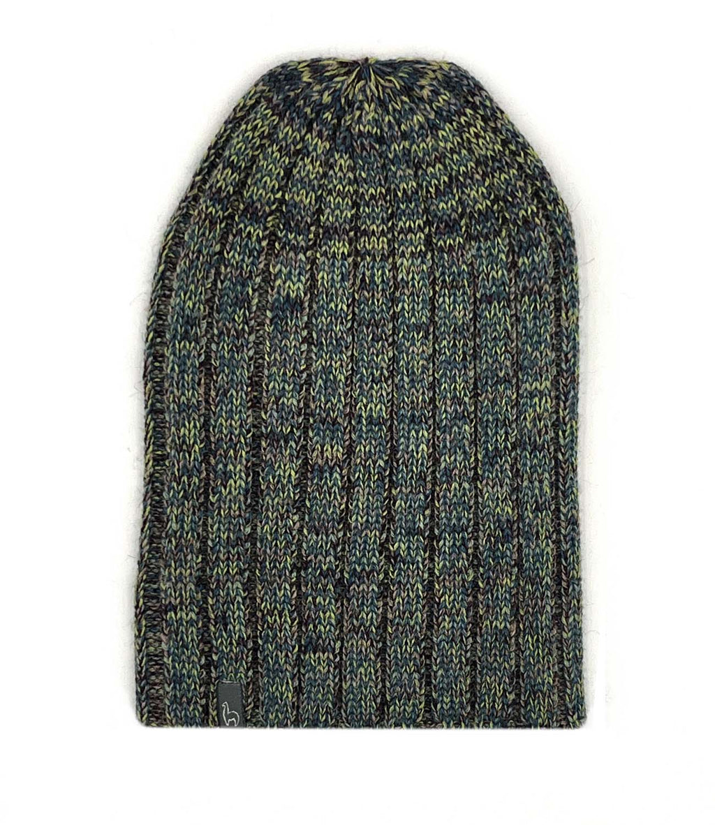 Forest alpaca beanie in Moss with earthy greens, Shupaca