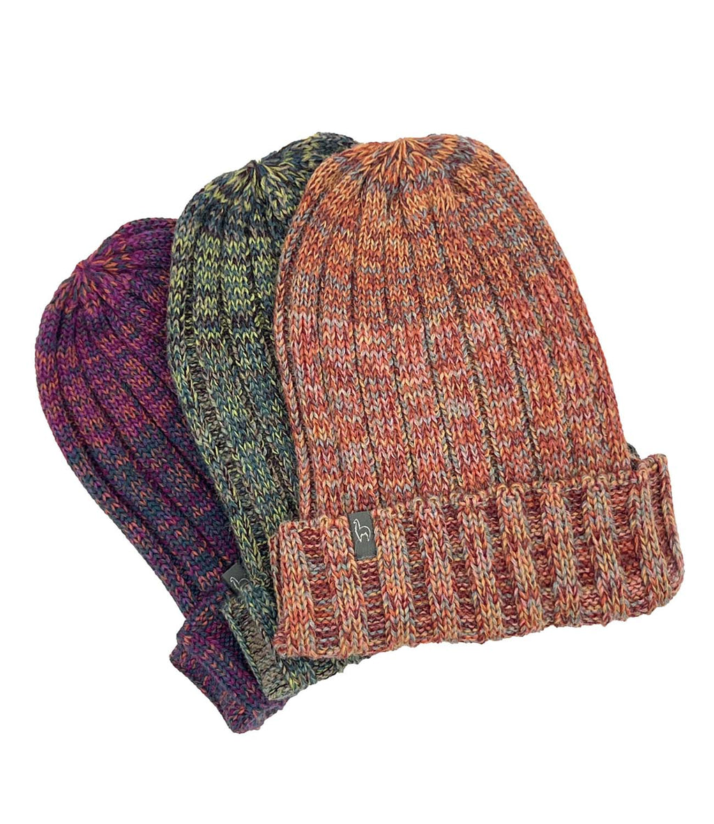 Forest alpaca beanie in Moss with earthy greens, Shupaca