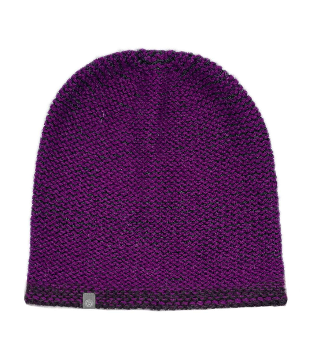 Plum alpaca beanie in Mulberry with blackberry tones, Shupaca
