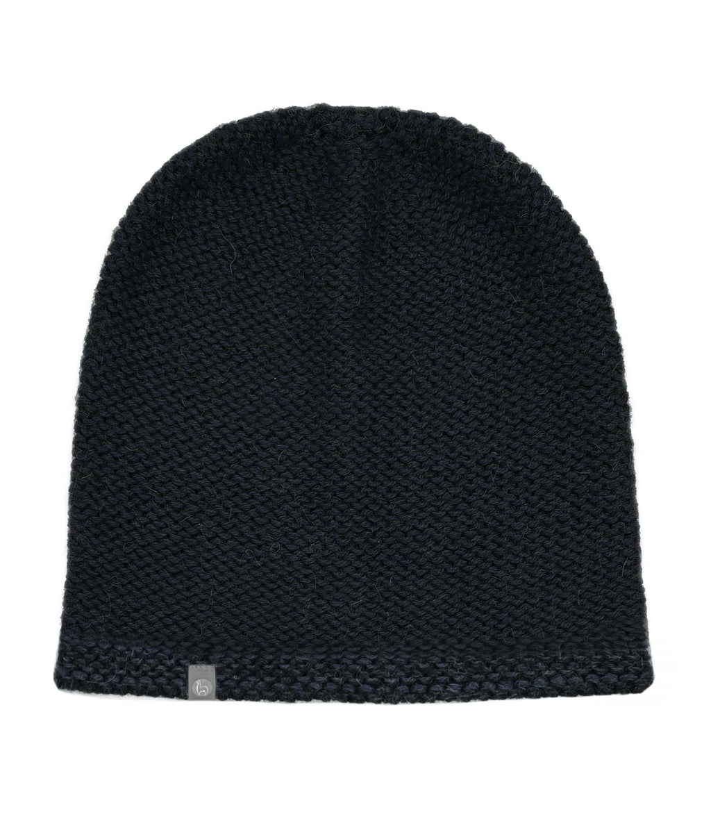 Charcoal alpaca beanie in Noir with graphite undertones, Shupaca