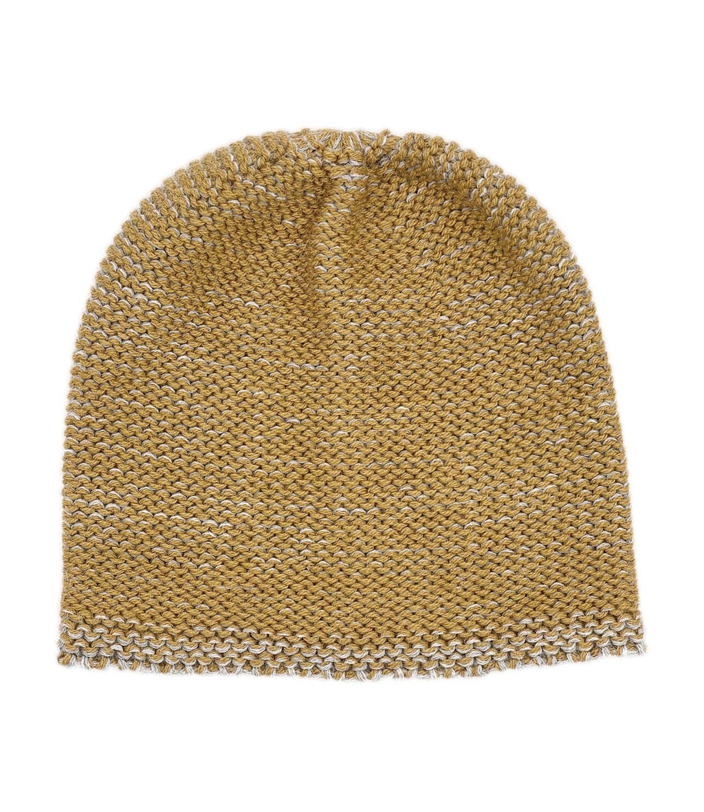 Golden alpaca beanie in Sunflower with cream undertones, Shupaca