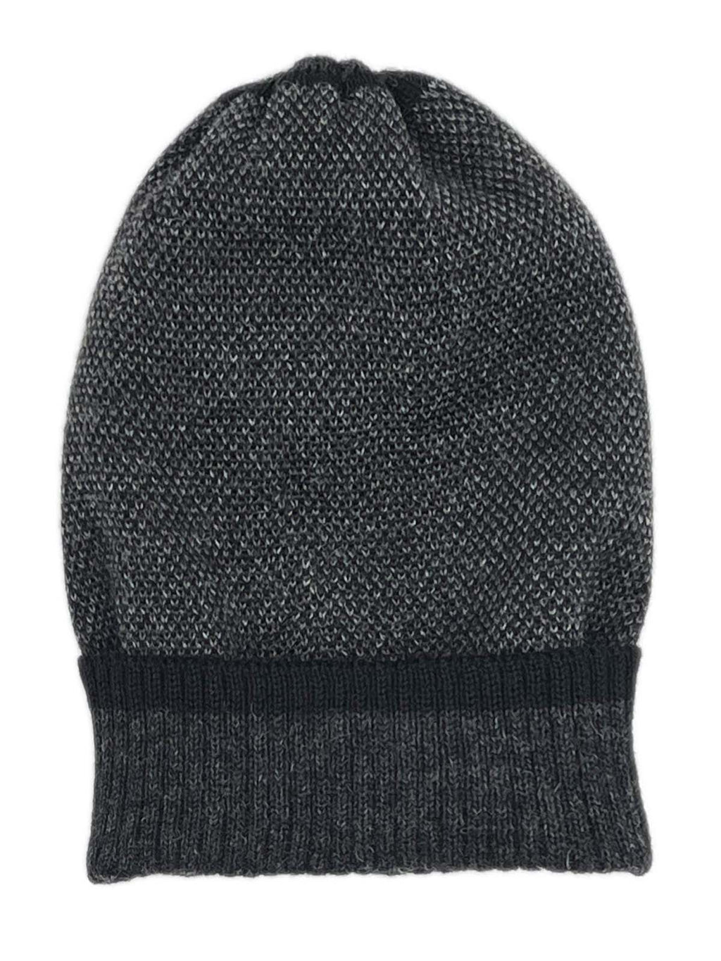 Coal alpaca beanie with charcoal and graphite, Shupaca