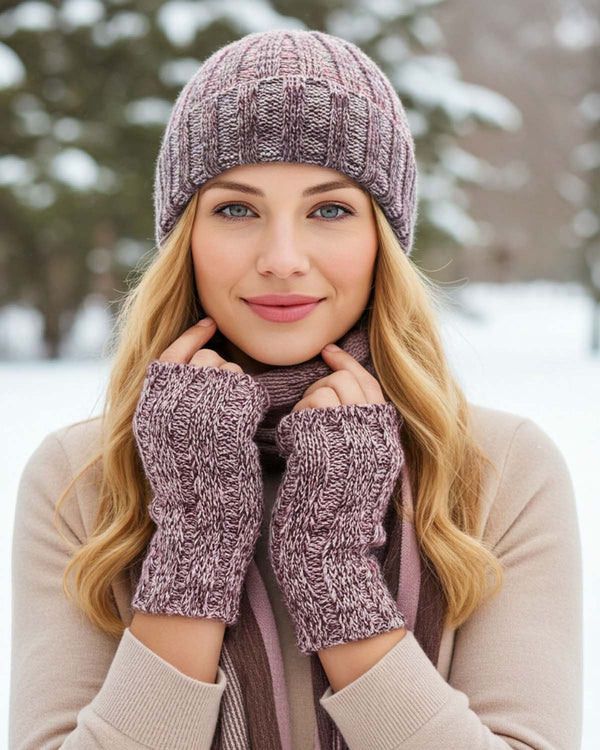 NEW! Alpaca Gloves - Accordion - Black Cherry by Shupaca