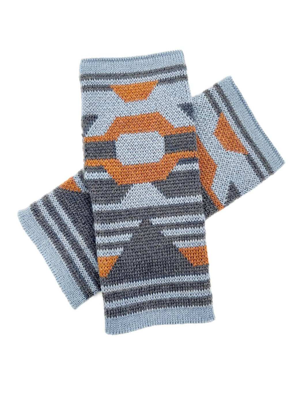 Lakeview alpaca gloves with Incan geometric pattern, Shupaca