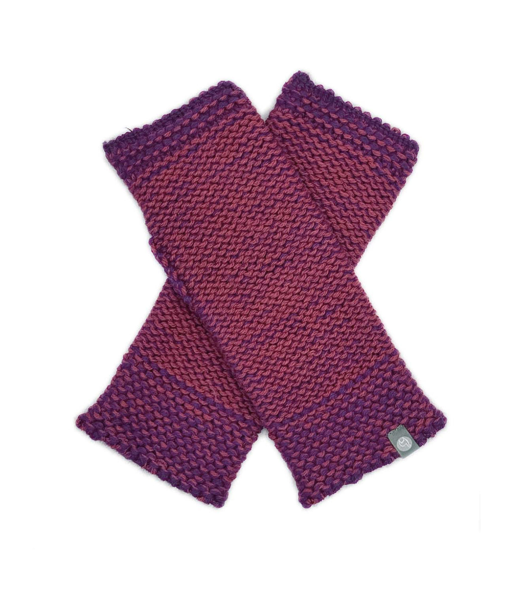 Plum alpaca gloves in Cherry with berry tones, Shupaca