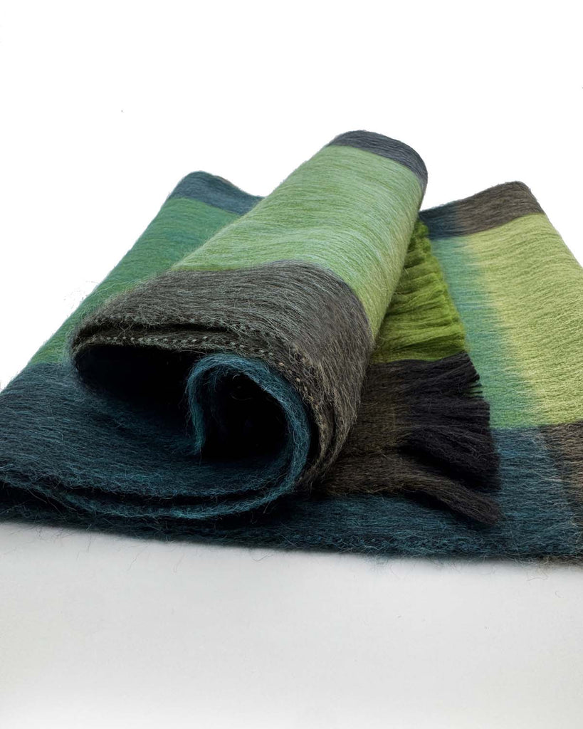 NEW! Alpaca Plaid Scarf - Tidepool by Shupaca