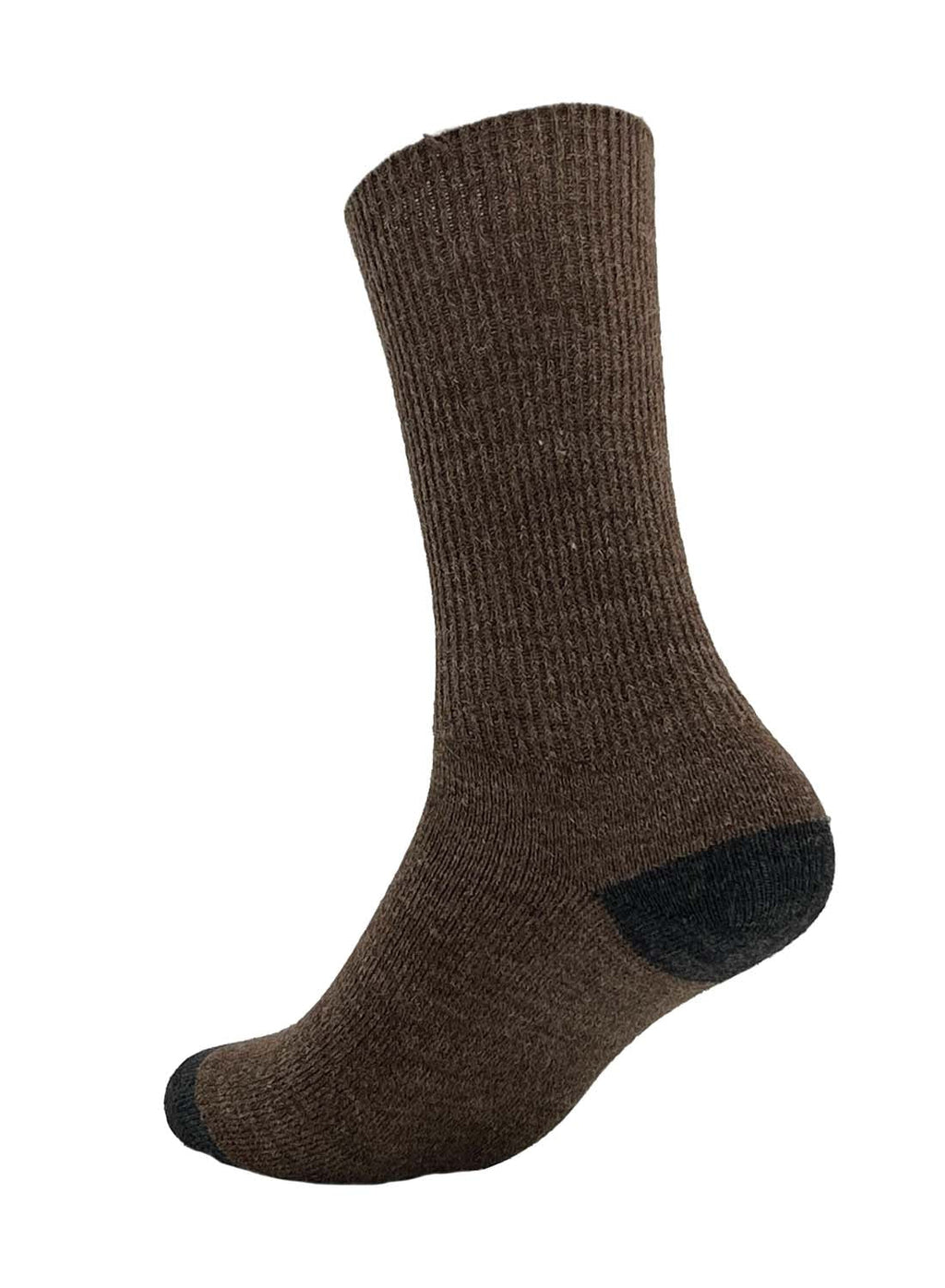 Brown alpaca business socks in Cafe with charcoal tones, Shupaca