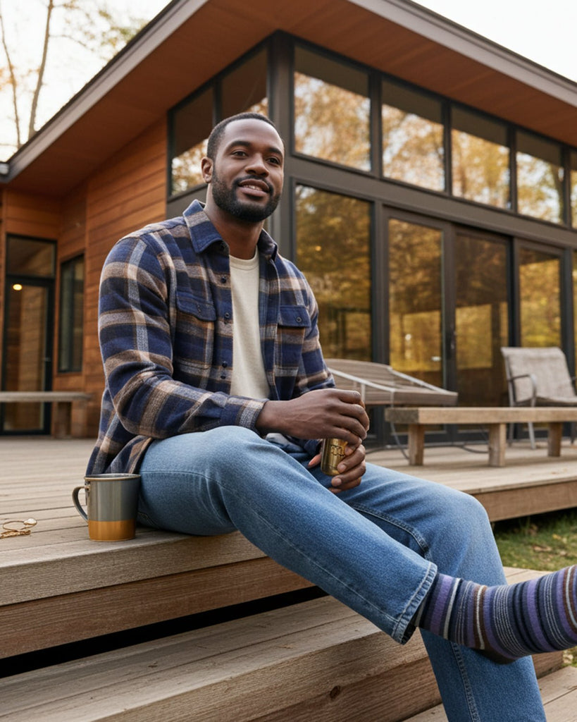 NEW! Alpaca Socks - Stripe - Dahlia by Shupaca