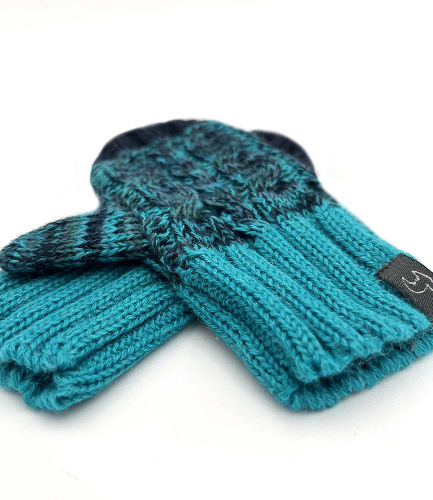 NEW! Kid's Alpaca Gloves - Braided - Blueberry Twist by Shupaca