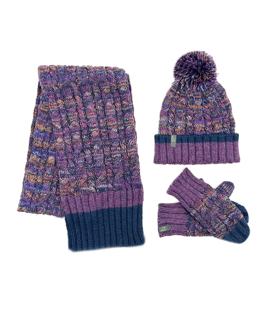 NEW! Kid's Alpaca Scarves - Braided - Violet Vortex by Shupaca