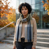 Olive Alpaca Plaid Scarf by Shupaca