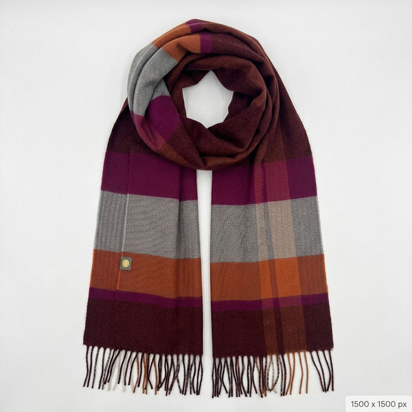 Plum 100% Baby Alpaca Scarf - Raven by Shupaca