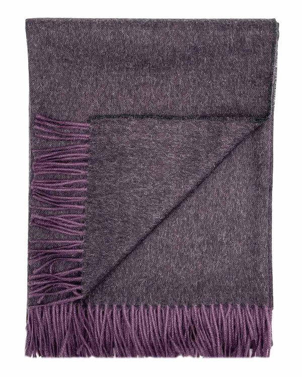 Plum 100% Baby Alpaca Throw Blanket - Elderberry by Shupaca