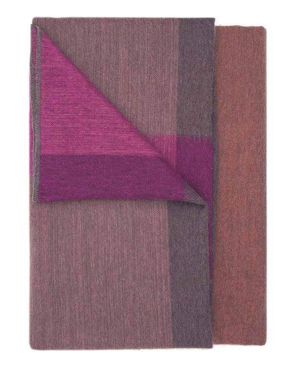 Plum Alpaca Throw Blanket - Sunset by Shupaca