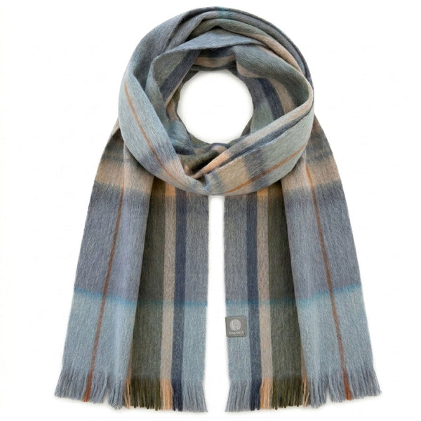 Sage Alpaca Tartan Scarf - Shoreline by Shupaca