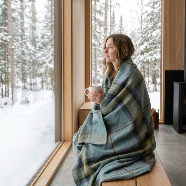 Sage Alpaca Throw Blanket - Pebble by Shupaca