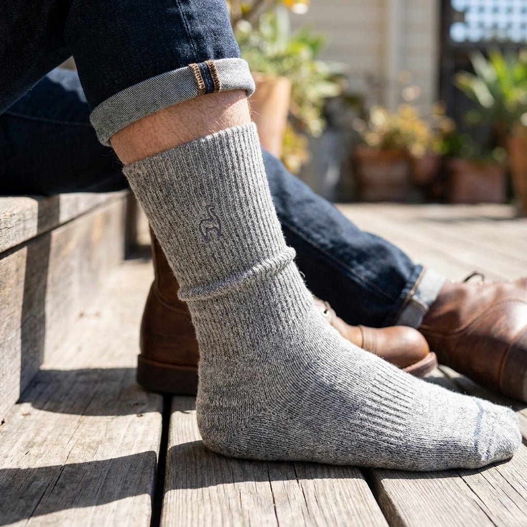 Silver Alpaca Socks - Smoke by Shupaca