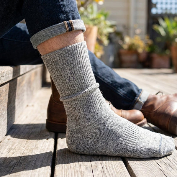 Silver Alpaca Socks - Smoke by Shupaca