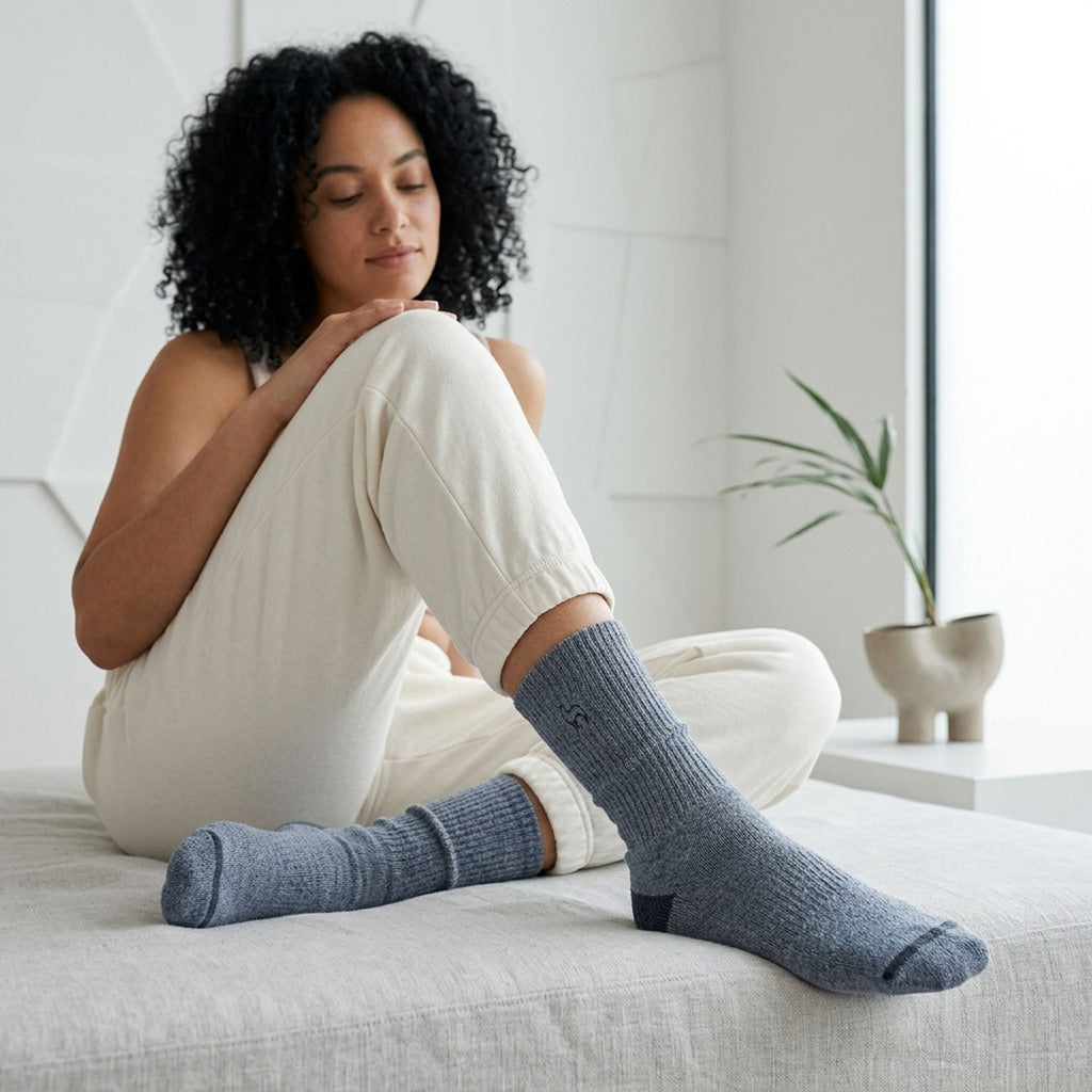 Slate Alpaca Socks - Bluestone by Shupaca