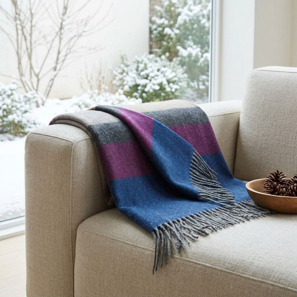 Stone 100% Baby Alpaca Throw Blanket - Orion by Shupaca