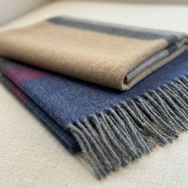 Stone 100% Baby Alpaca Throw Blanket - Orion by Shupaca