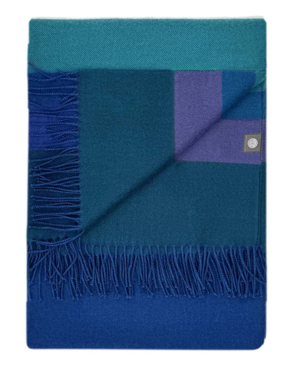 Teal 100% Baby Alpaca Throw Blanket - Adriatic by Shupaca