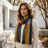 Teal Alpaca Plaid Scarf - Iridescent by Shupaca