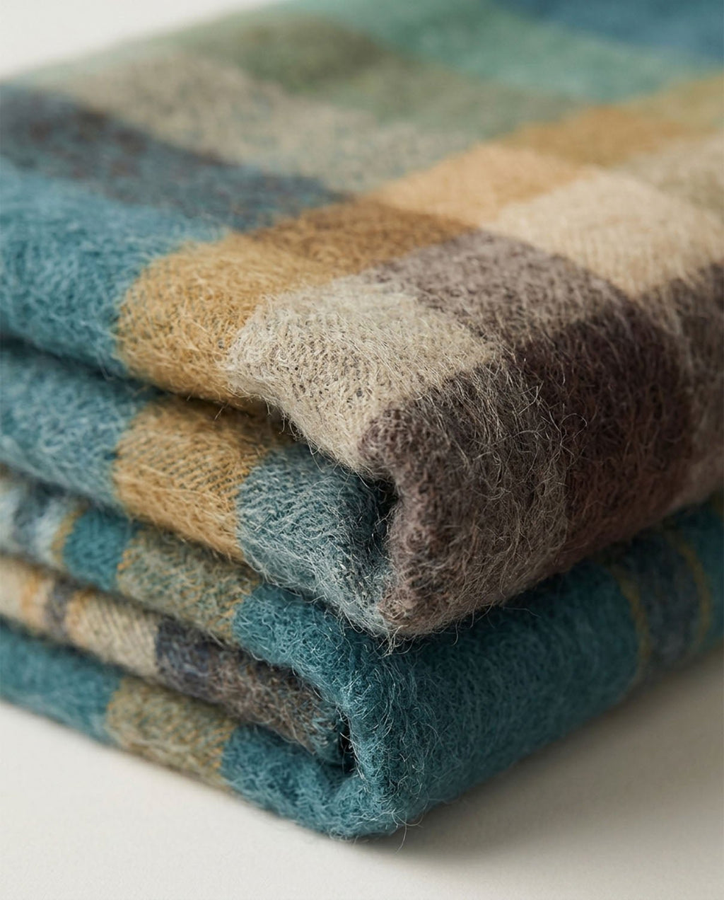 Teal Alpaca Throw Blanket - Cedar by Shupaca