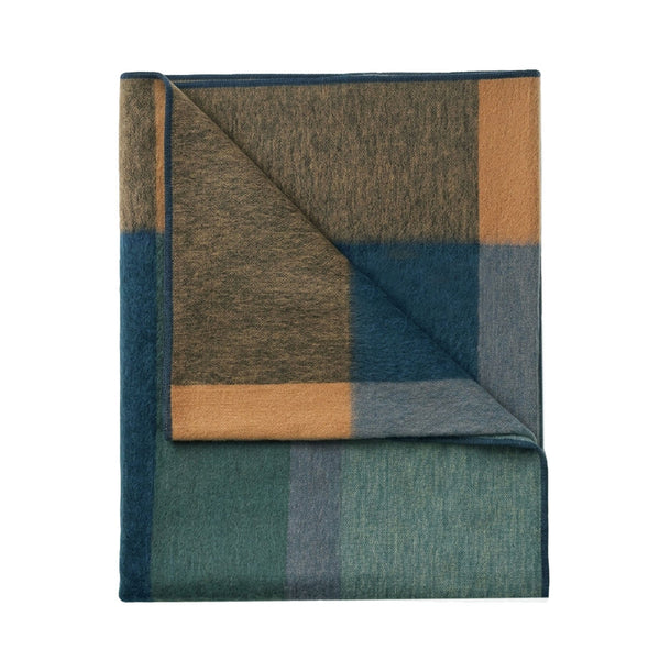 Teal Alpaca Throw Blanket - Iridescent by Shupaca