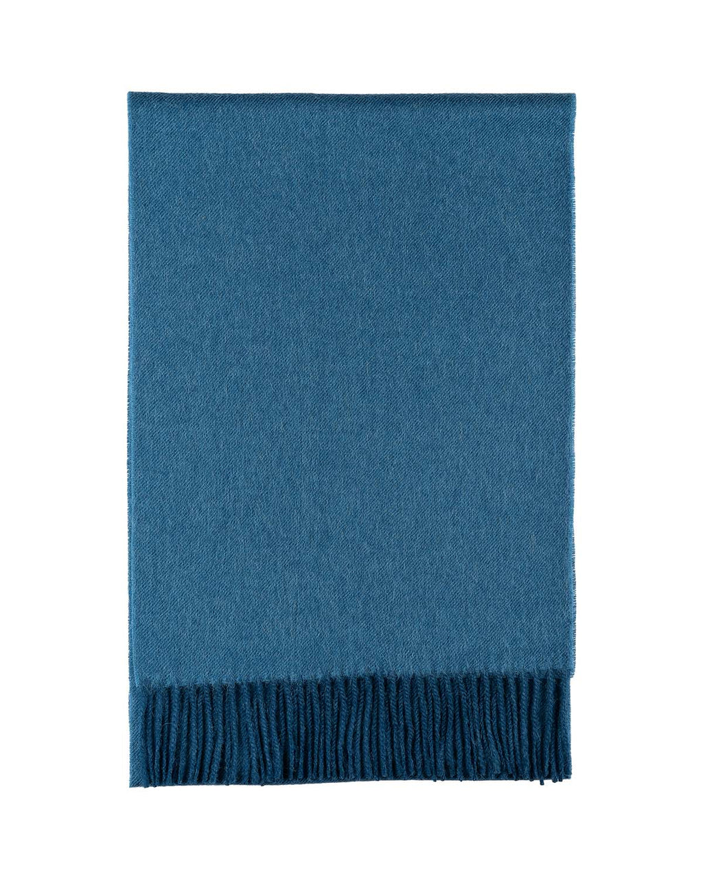 Blue Jean 100% baby alpaca scarf in denim blue and soft navy, Shupaca