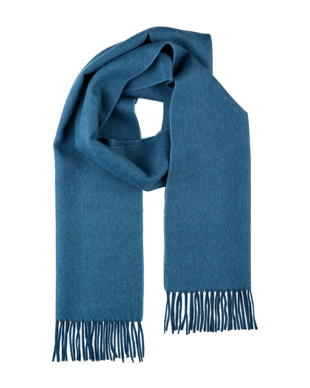 Blue Jean 100% baby alpaca scarf in denim blue and soft navy, Shupaca