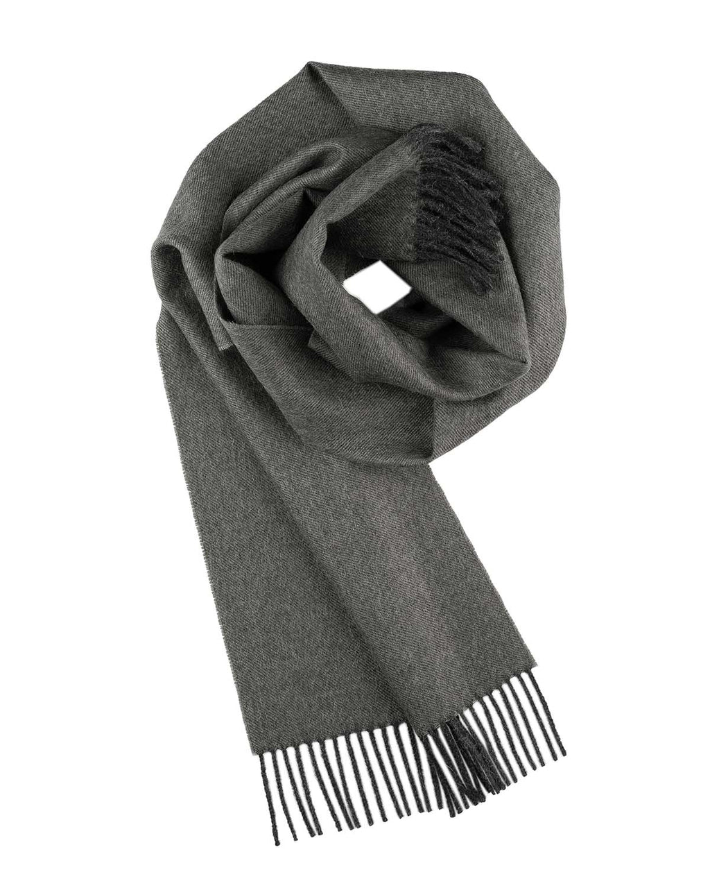 Grey 100% baby alpaca scarf in Carbon with graphite tones, Shupaca