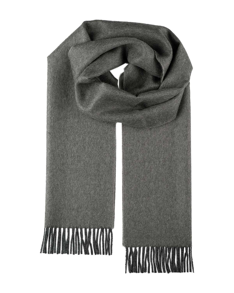 Grey 100% Baby Alpaca Scarf - Carbon | Soft Wrap | Shupaca