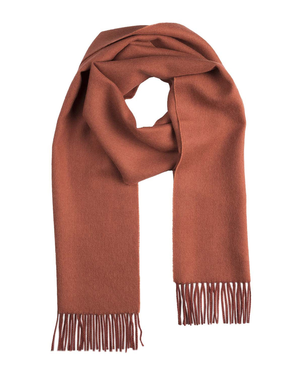 Crimson 100% baby alpaca scarf with burnt terracotta and brick orange tones, Shupaca