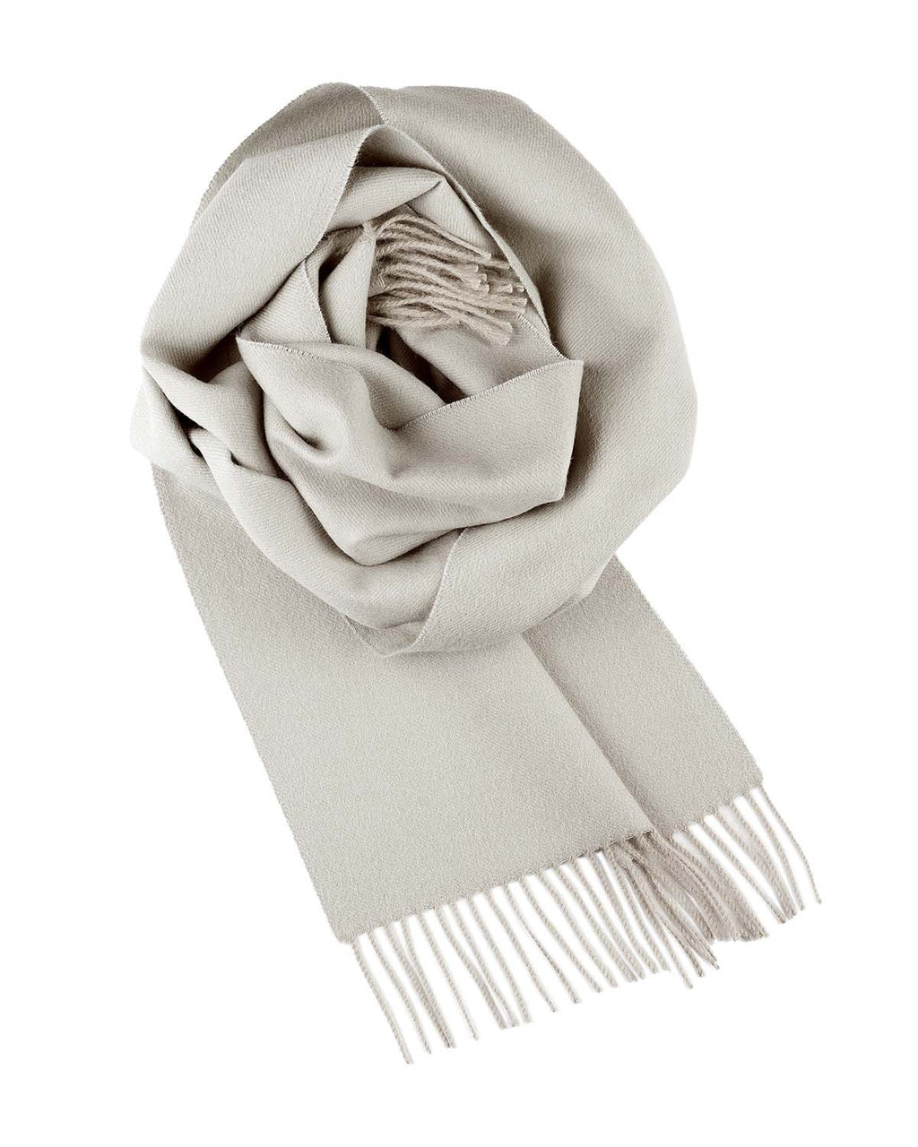 Gray 100% baby alpaca scarf in London Fog with heathered greige, Shupaca