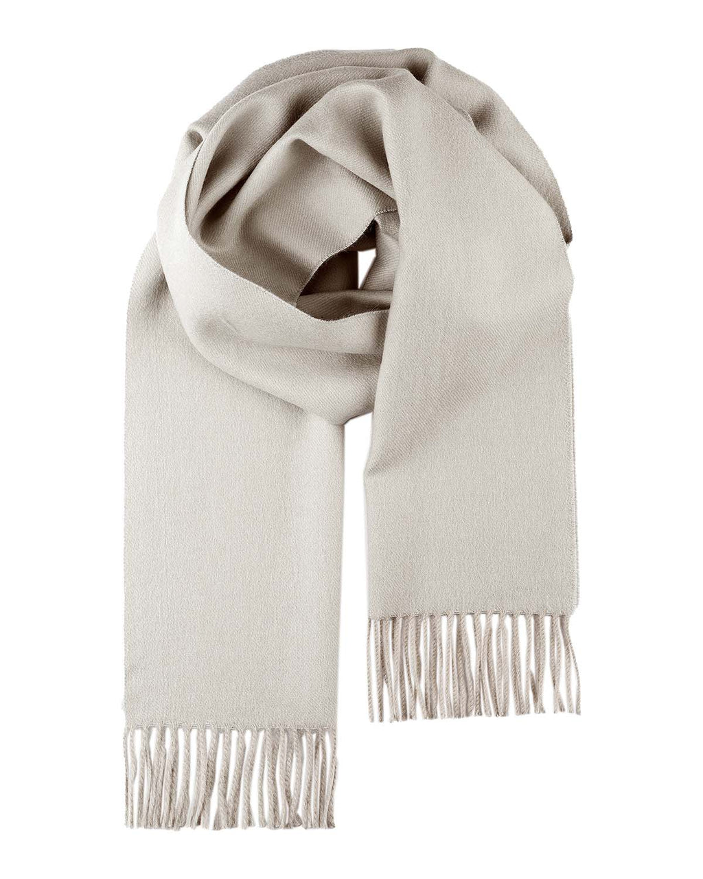 Gray 100% baby alpaca scarf in London Fog with heathered greige, Shupaca