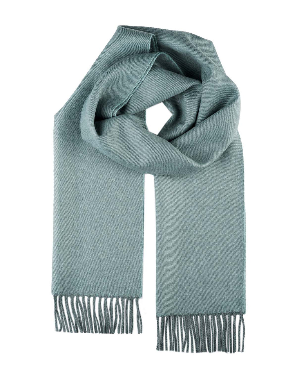 Silver 100% baby alpaca scarf in Misty Mountain with pale blue accents, Shupaca